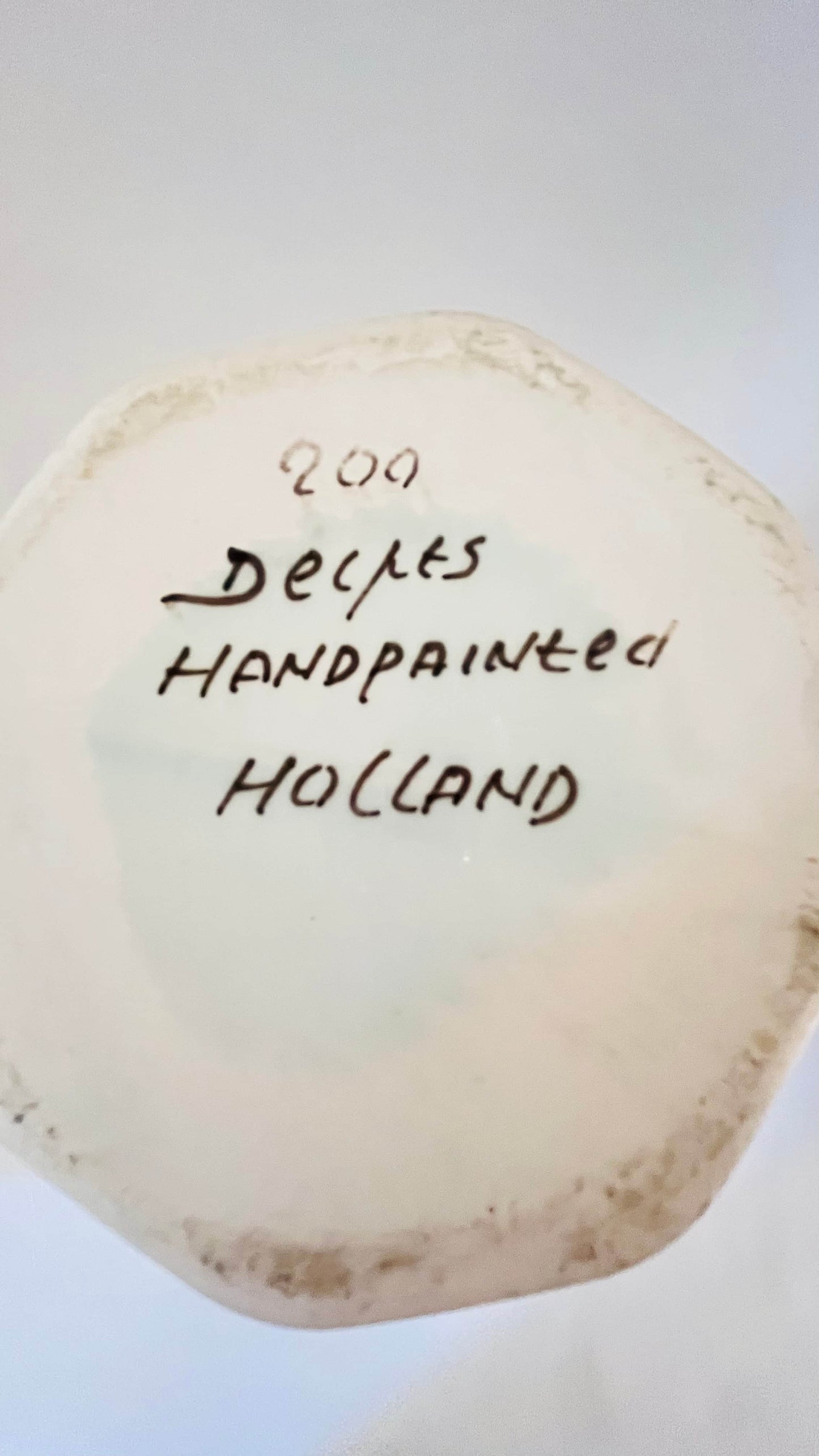 Antique Delft Polychrome Lamp