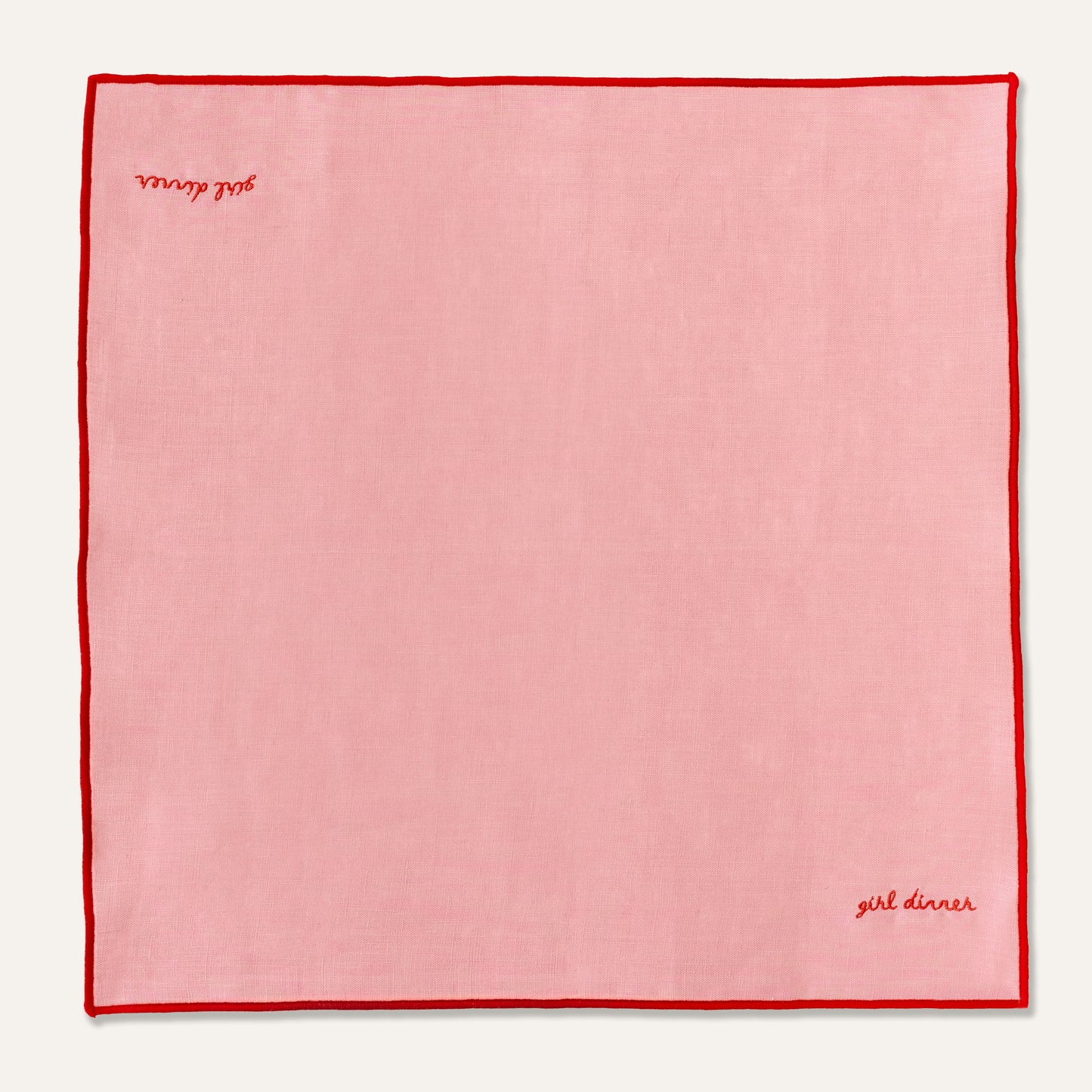 Girl Dinner Linen Napkins - Set of 2
