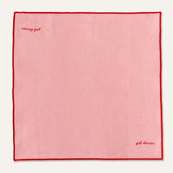 Girl Dinner Linen Napkins - Set of 2