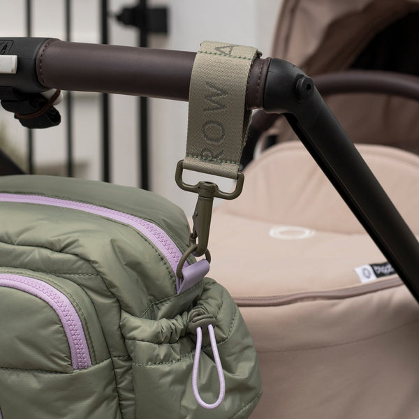 Logo Pram Bag Clips - Olive-