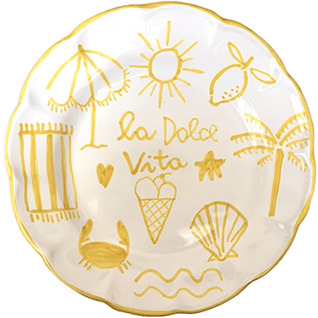 Dolce Vita Plate Yellow - 25cm