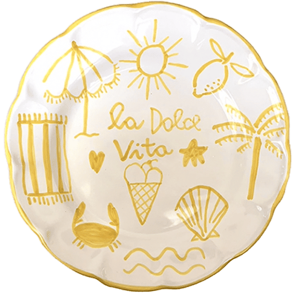Dolce Vita Plate Yellow - 25cm