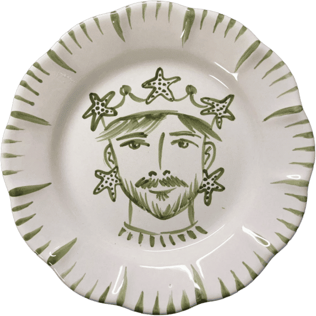 Re Di Sicilia Plate Starfish Man - 16cm