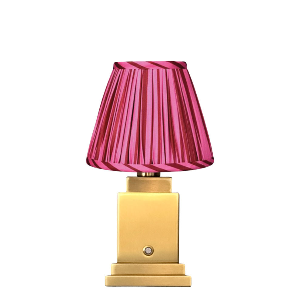 Molly Table Lamp - Pink/Red Stripes