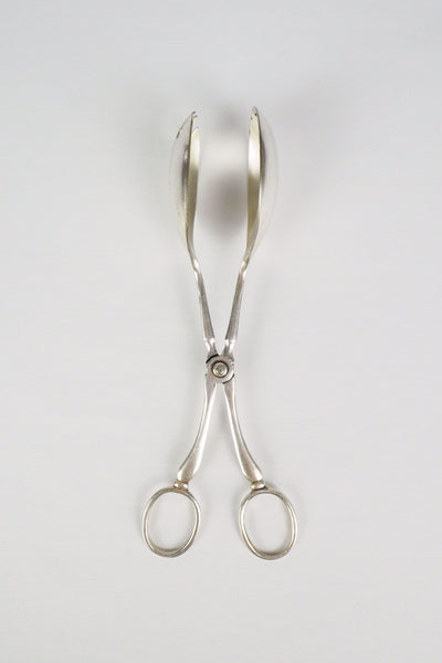 Silver Plate Hinged Salad Servers