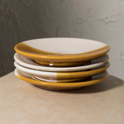 Mustard Bicolour Rabat Dinner Plate