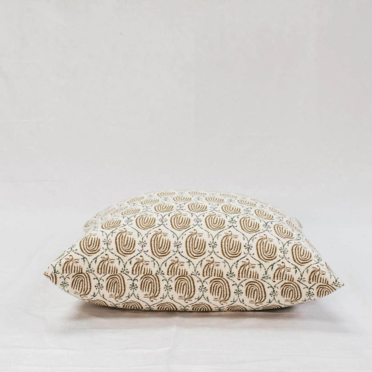 Trellis Cotton Scatter Cushion in Ochre