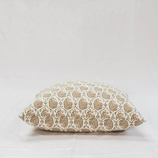Trellis Cotton Scatter Cushion in Ochre