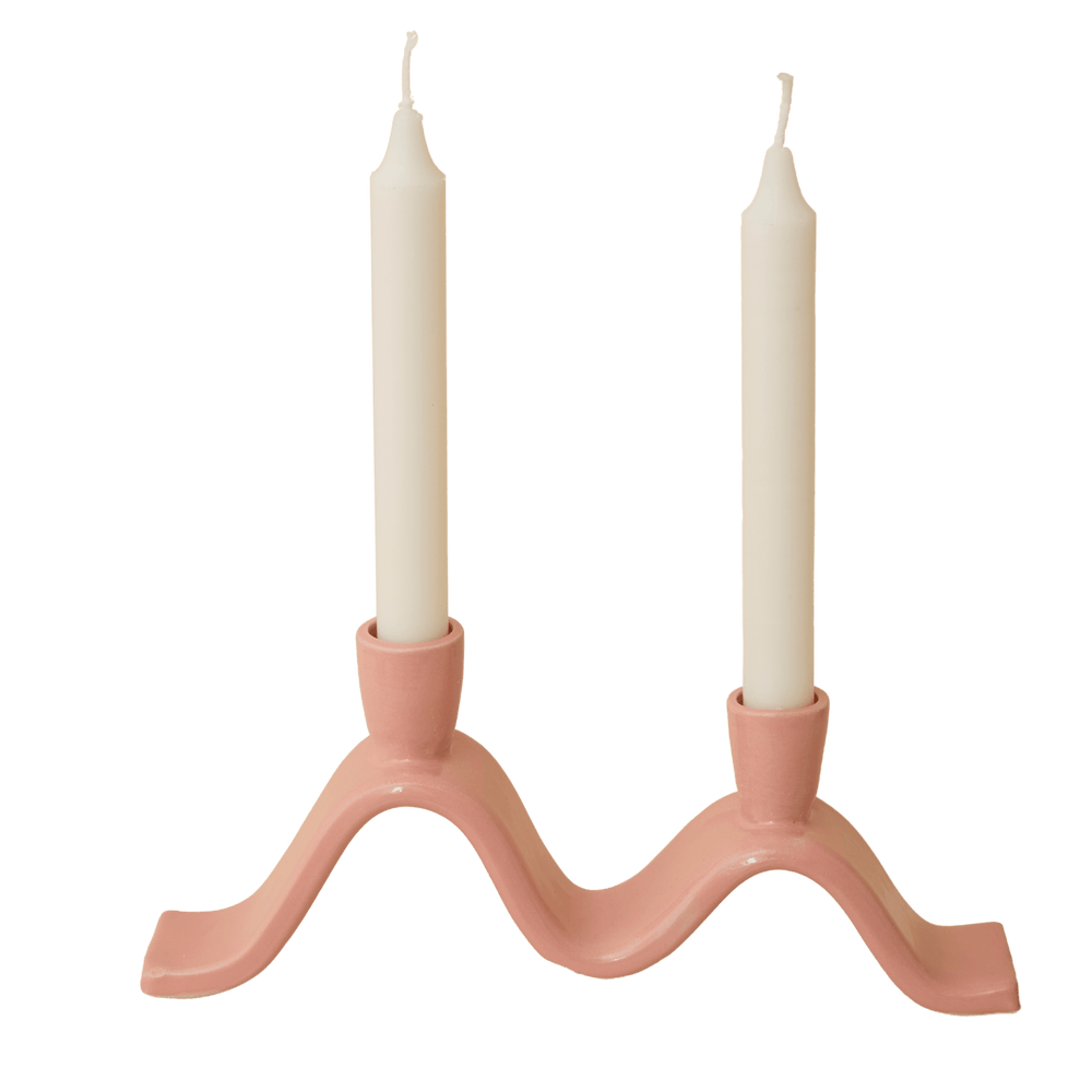 Small Wavy Candelabra - Pink