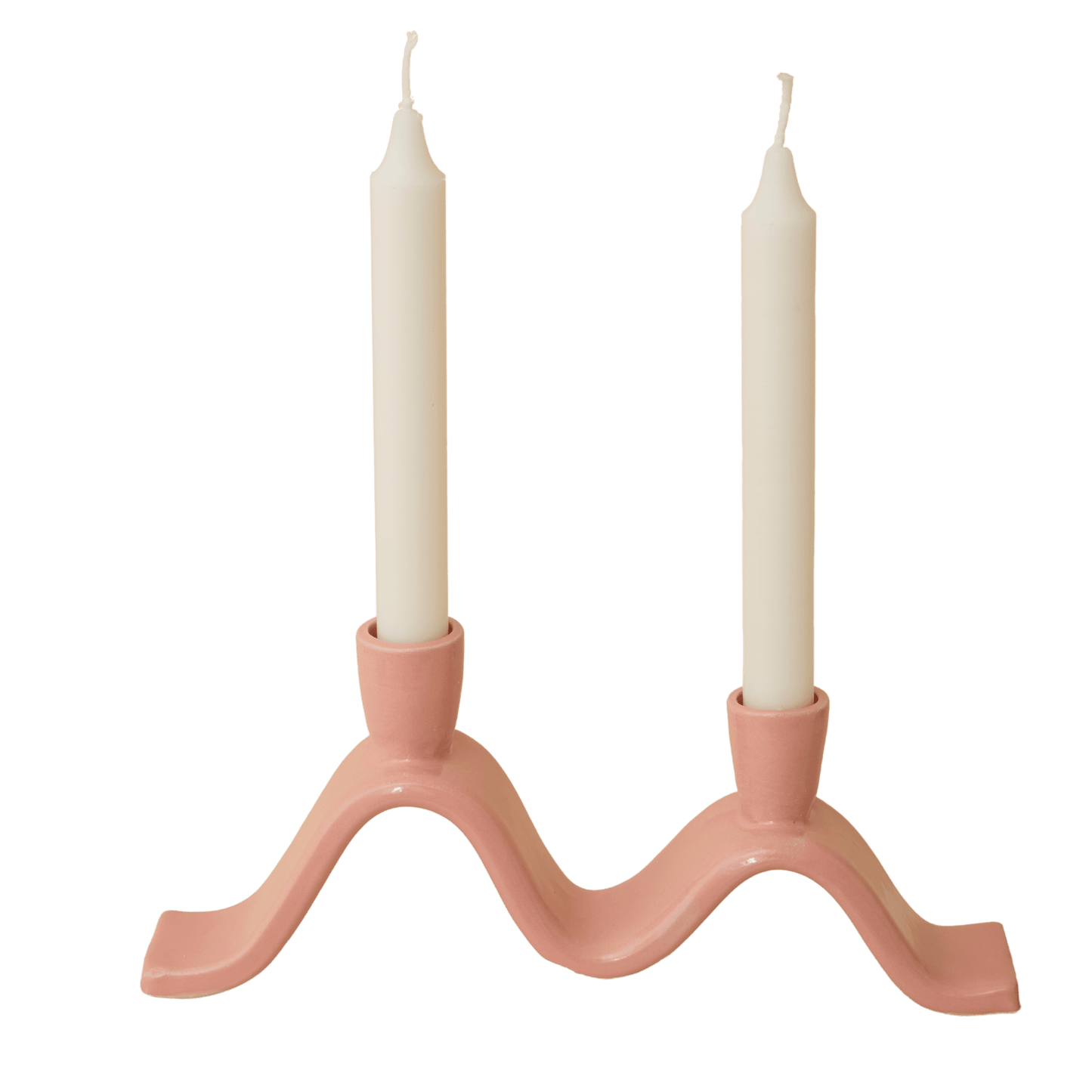 Small Wavy Candelabra - Pink