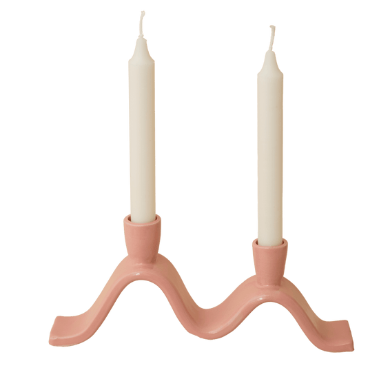 Small Wavy Candelabra - Pink