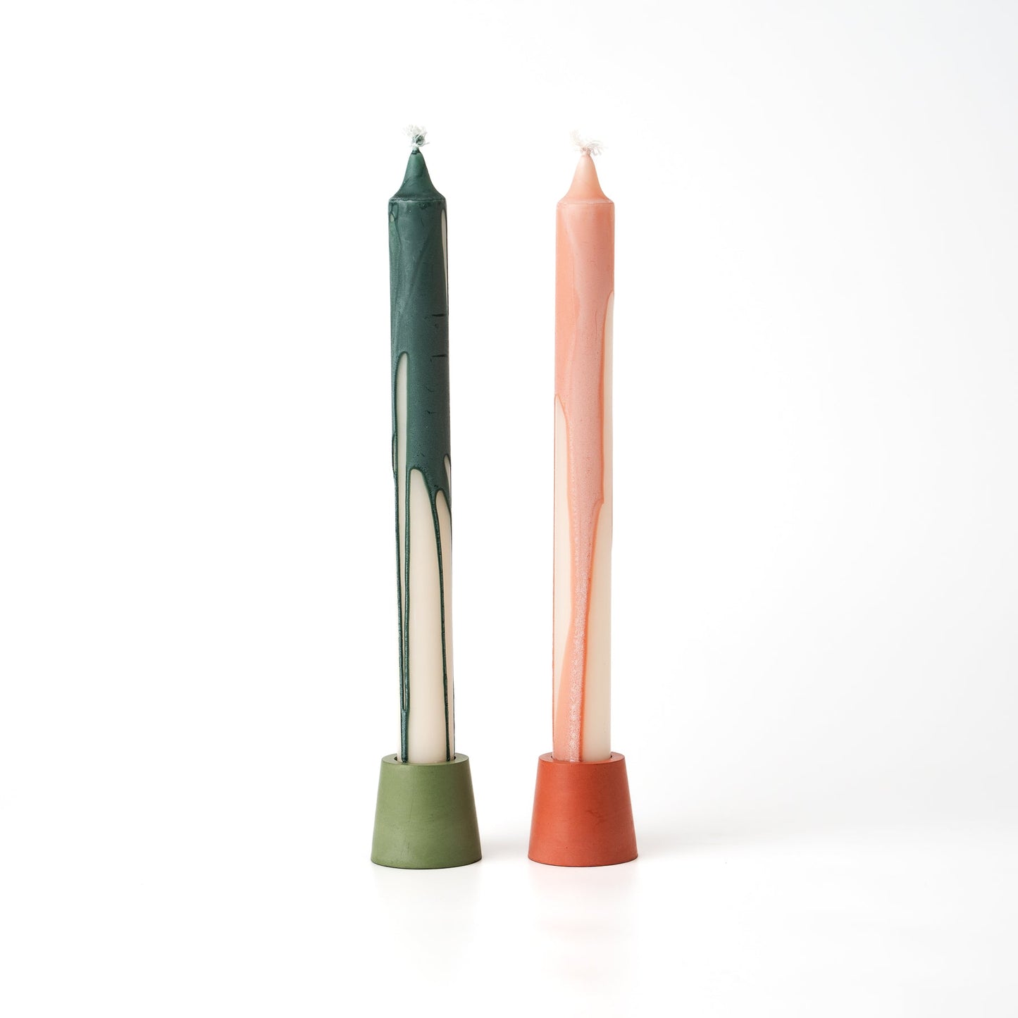 Stump Candle Holder - Green