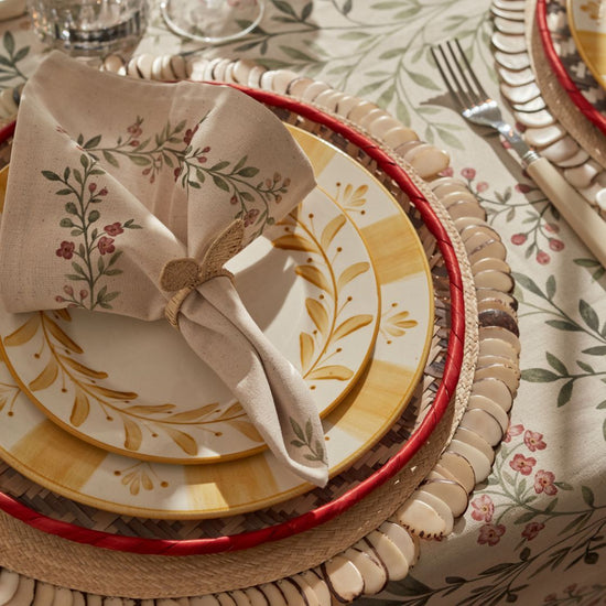 Dinner Plate -  Franjas - Golden Yellow