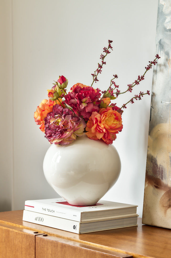 Amber - Faux Flower Arrangement - Oranges & Reds