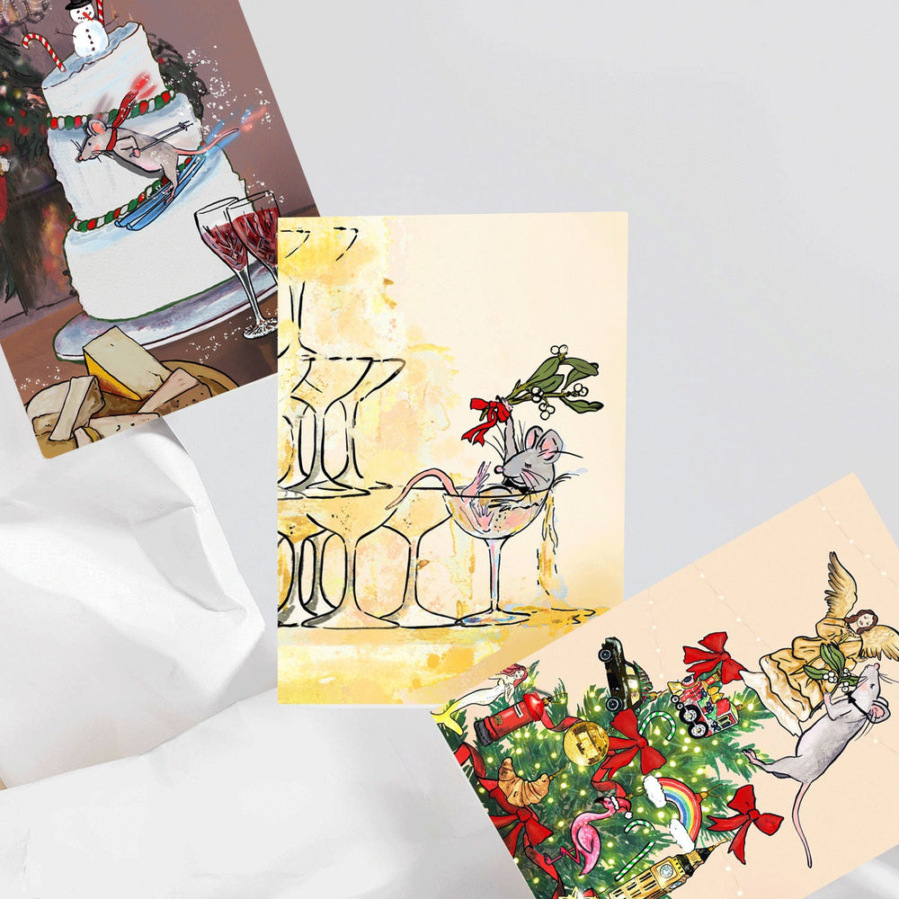Mix and Mouse Christmas Cards - Set of 12