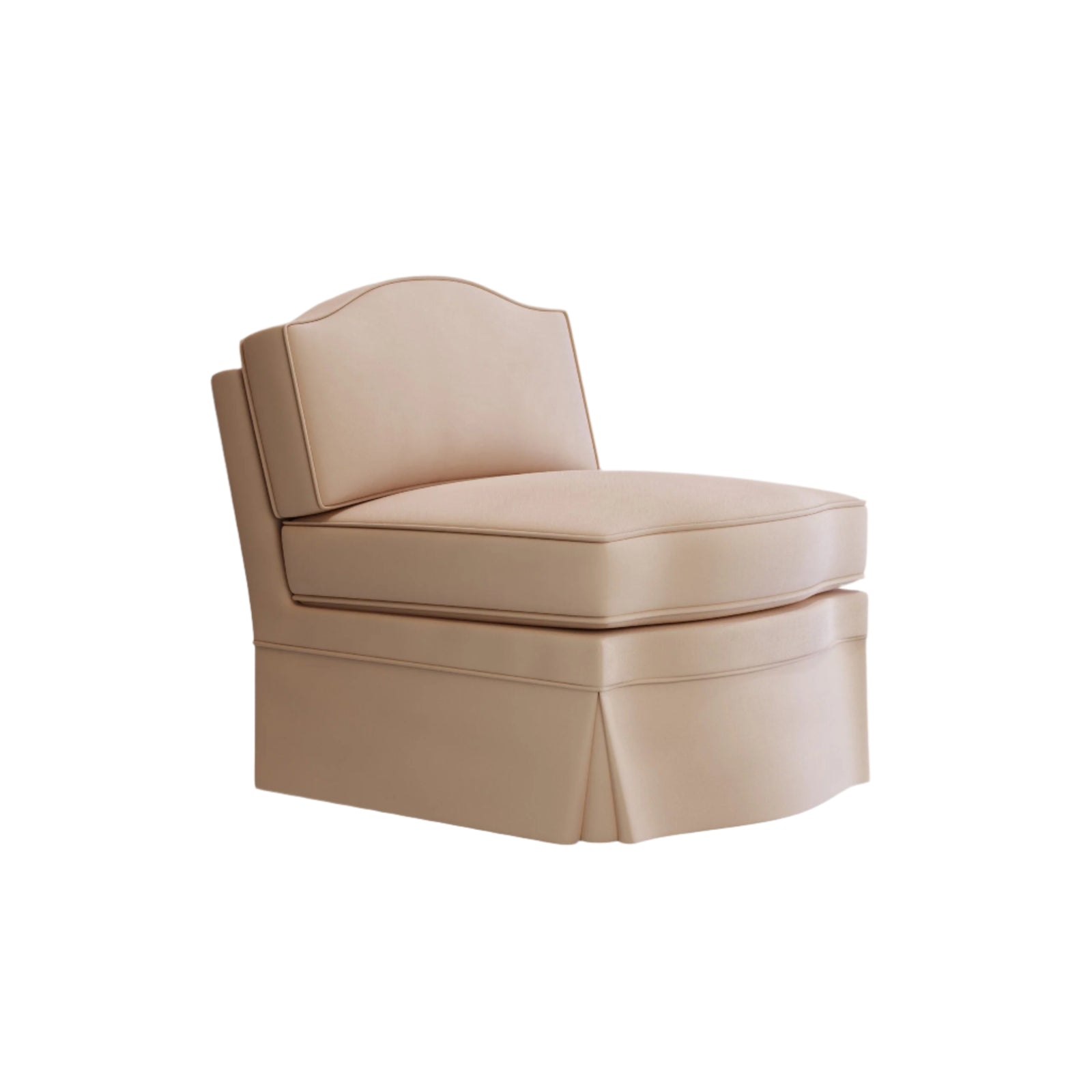 Felix Slipper Chair, Rose Linen