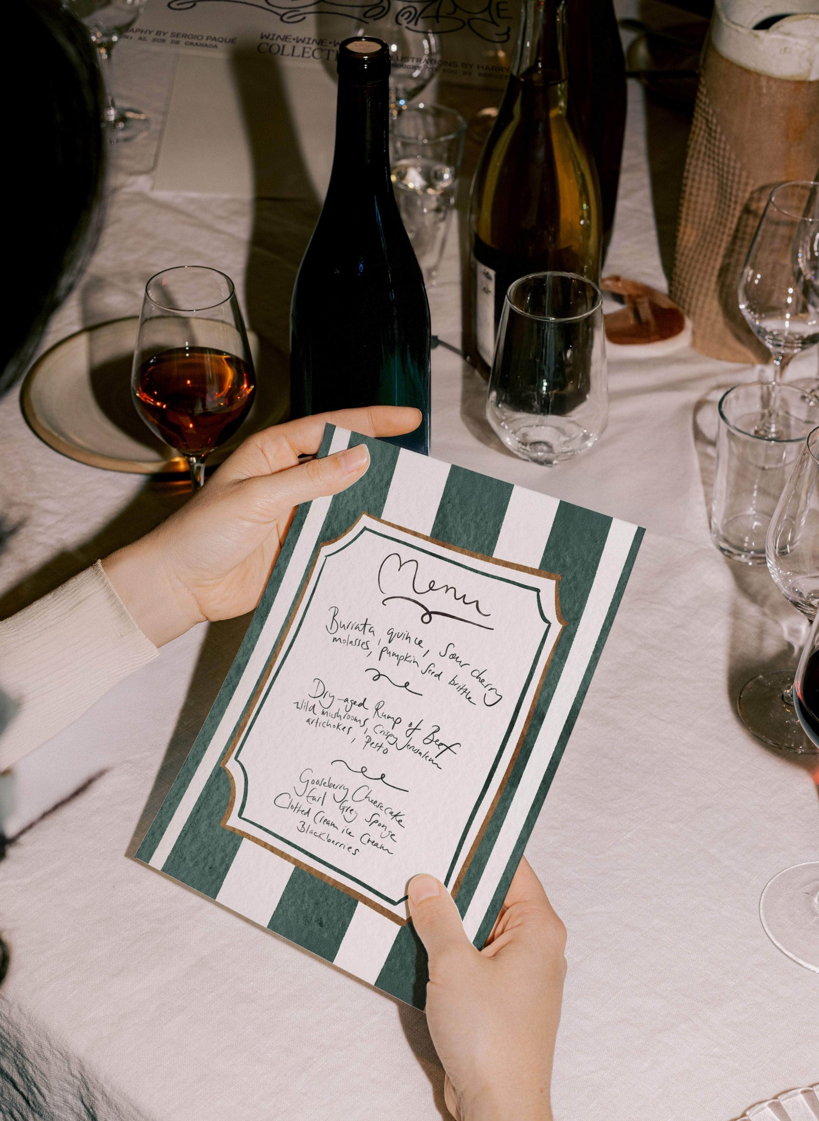 Pine Menu - Set of 10