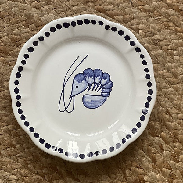 Estate Blue Prawn Plate 16cm