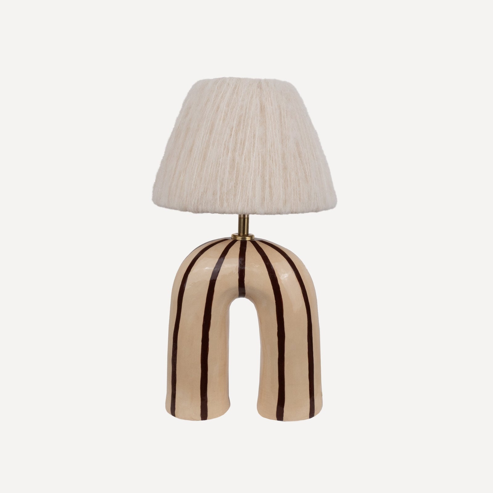 'You' Table Lamp - Brown Stripes