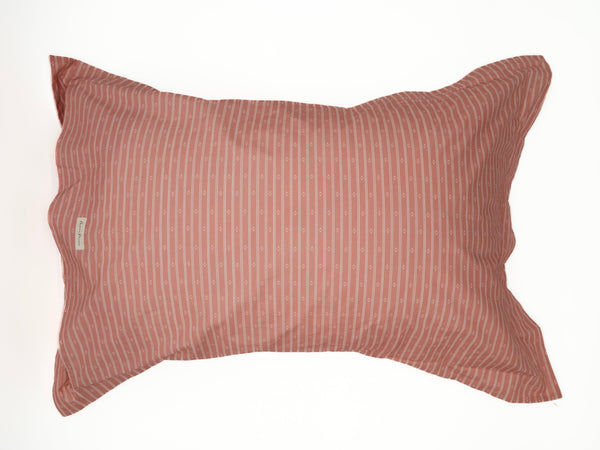Minni Ticking Bedding Set - Soft Red
