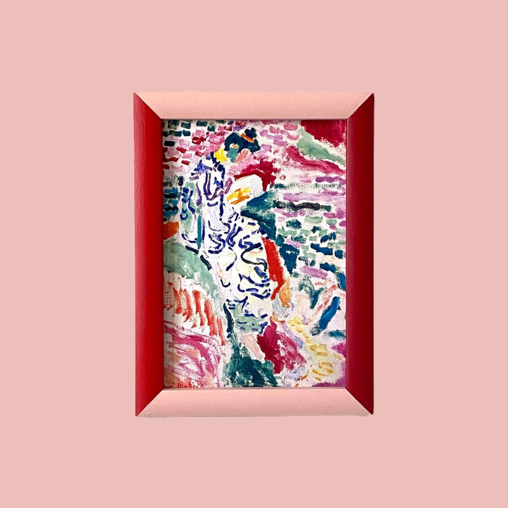 Painted Wood Picture Frame, Tricolour Pink