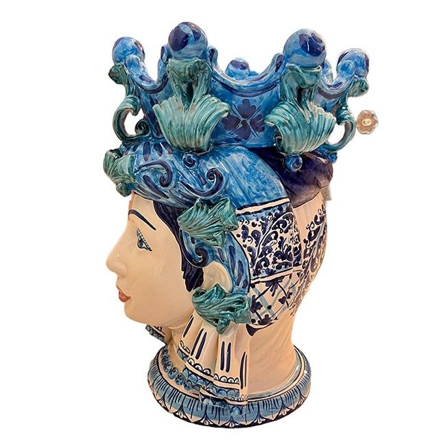 Large Sicilian Corona Woman Vase