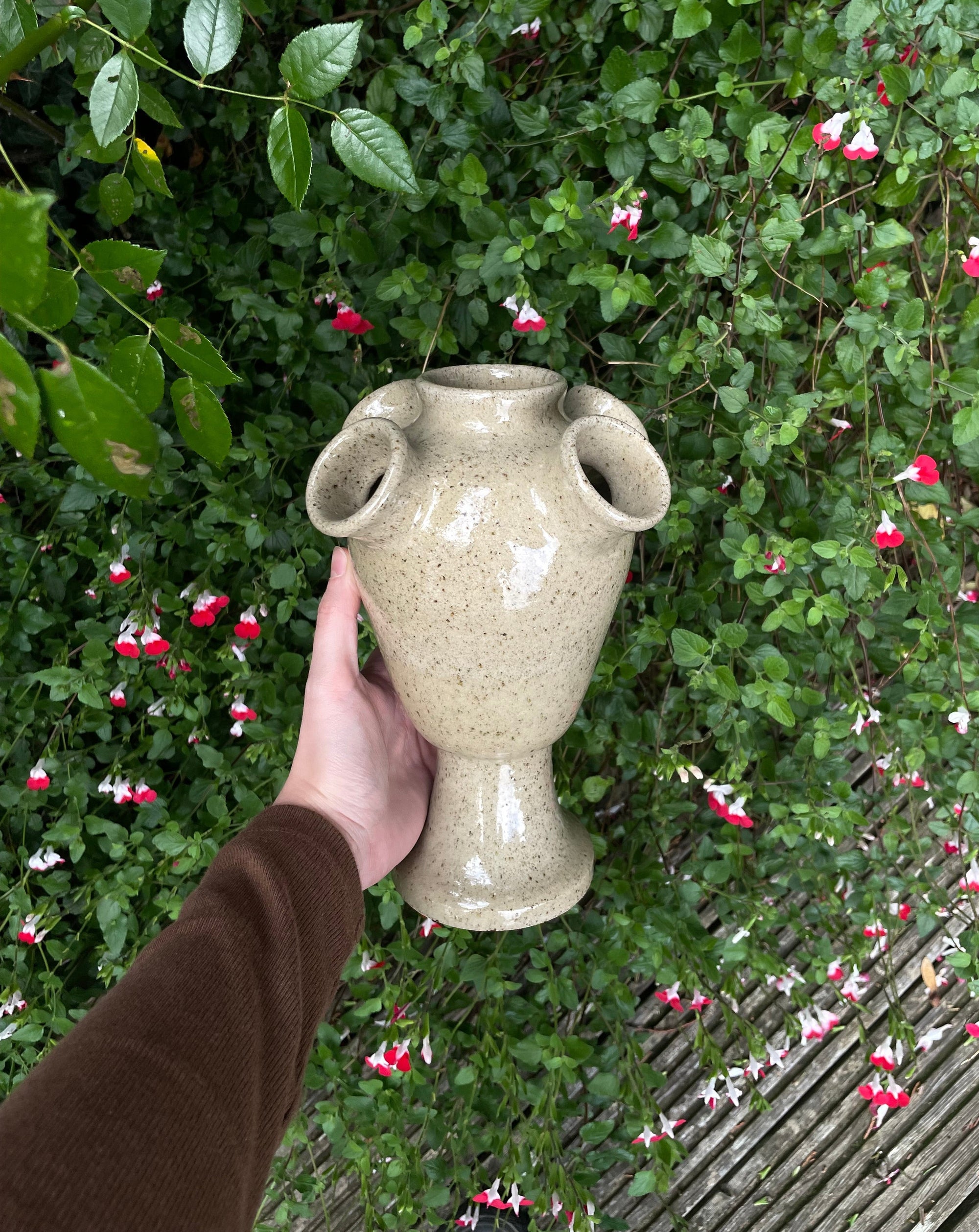 Stoneware Tulipiere - Speckle Stoneware #1