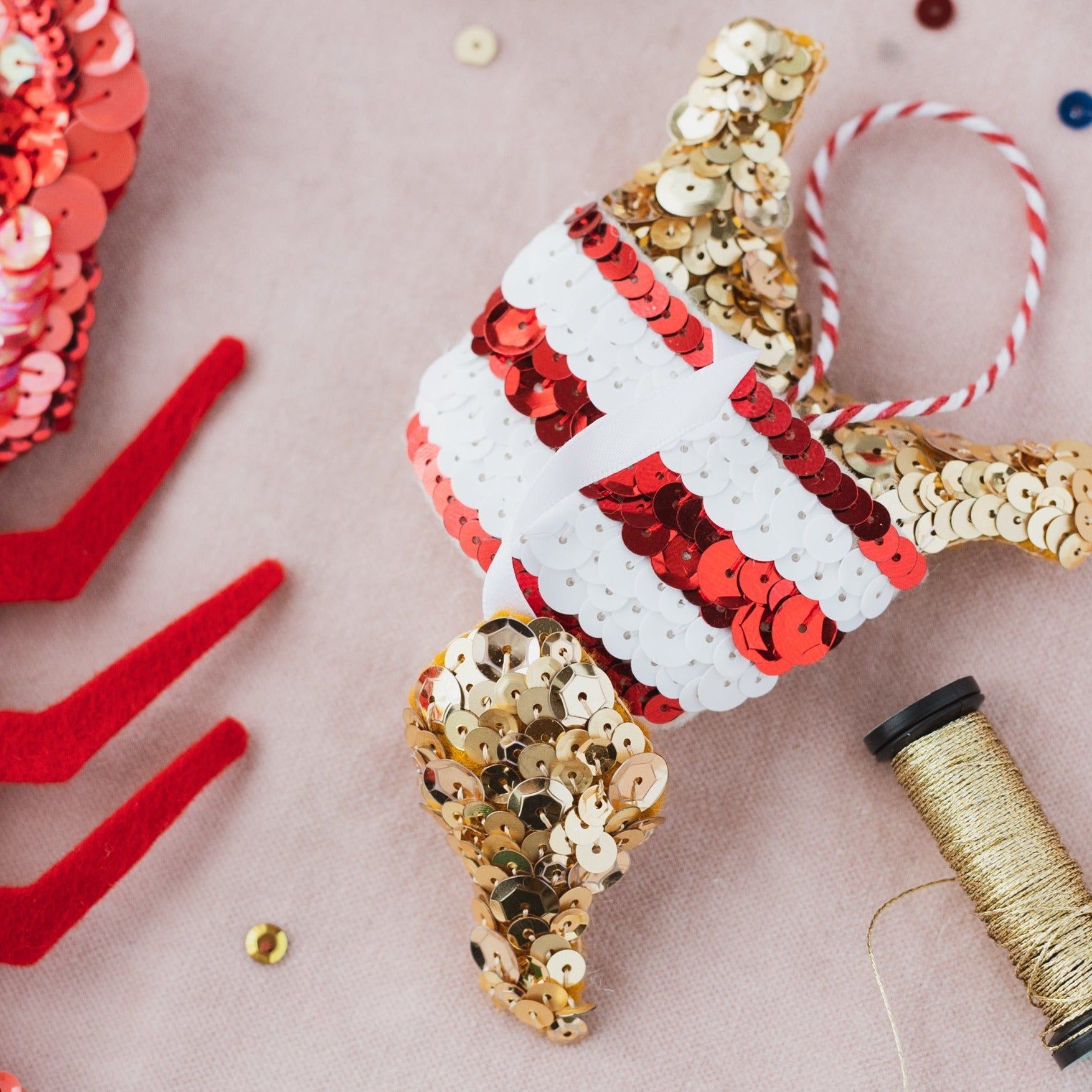Fried Chicken Bucket Sequin Hanging Decoration