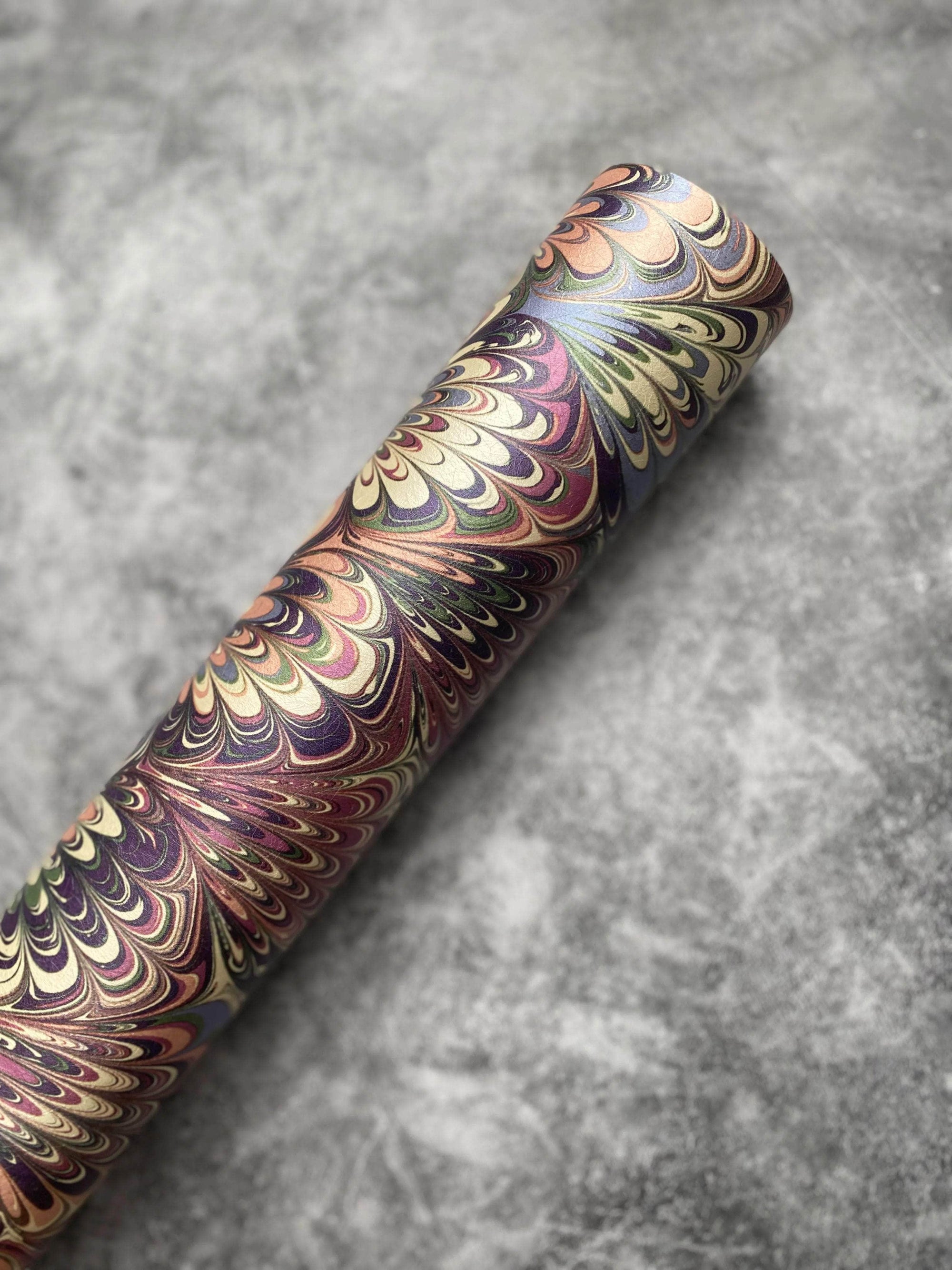 Marbled Wallpaper - 'Serpentine' Col: Summer- Mica Coated Non-Woven