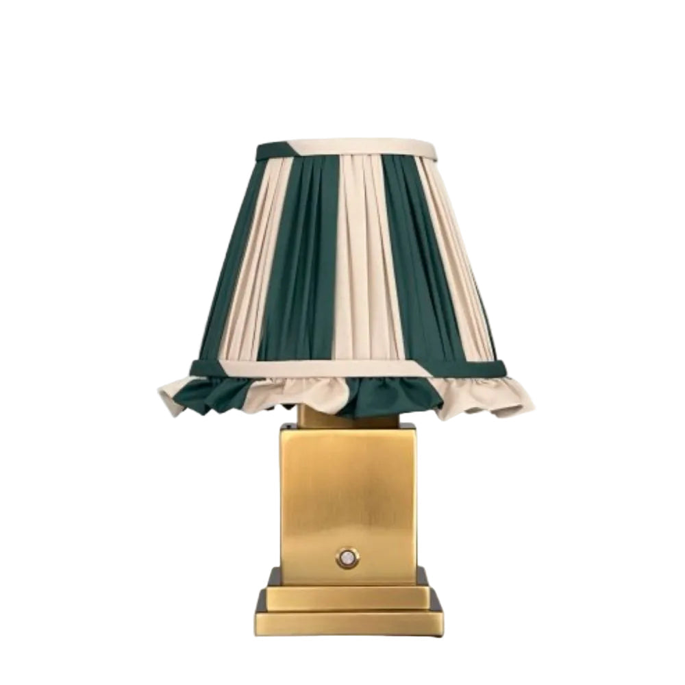 Molly Lamp Green/Beige Stripes