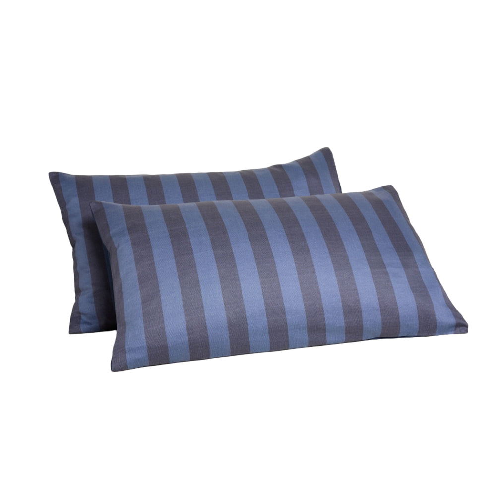 Geo Printed Standard Pillowcases in Blue
