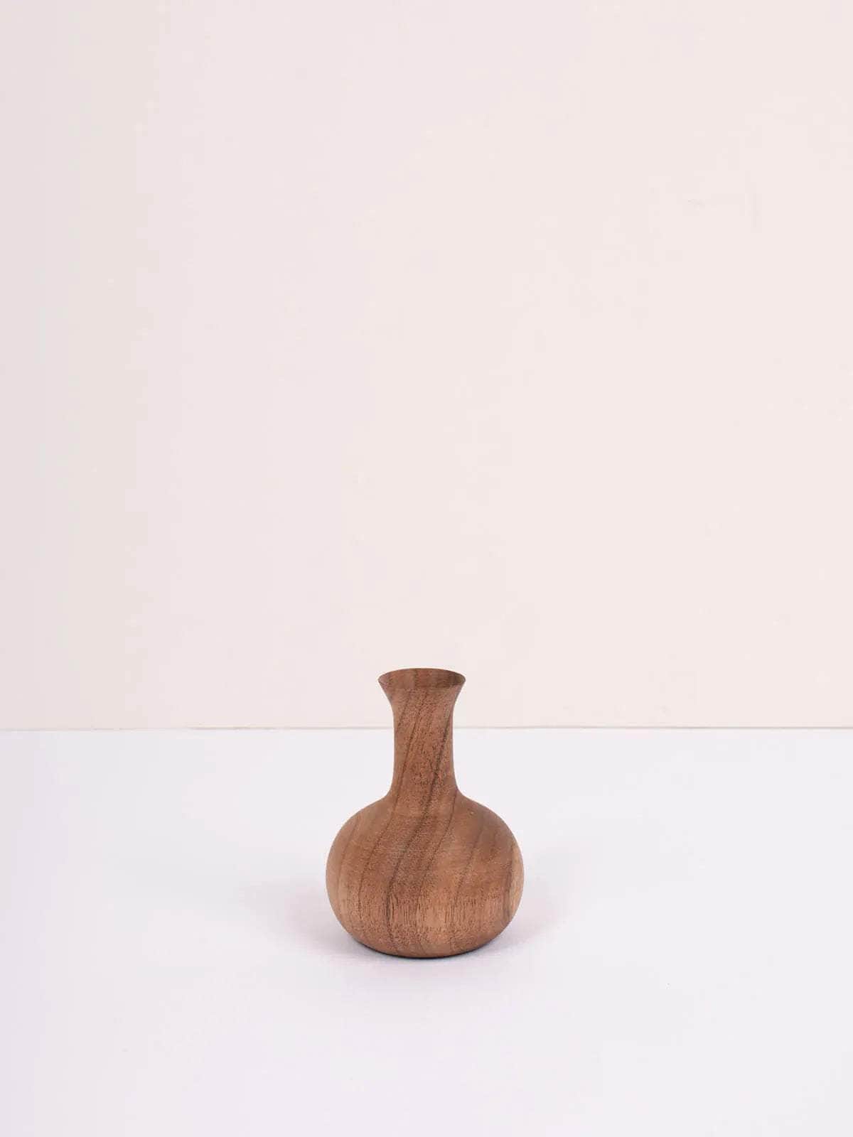Walnut Wood Mini Vase - Joni