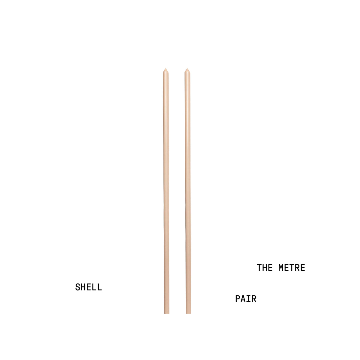 Shell Tapered METRE Candle Pair