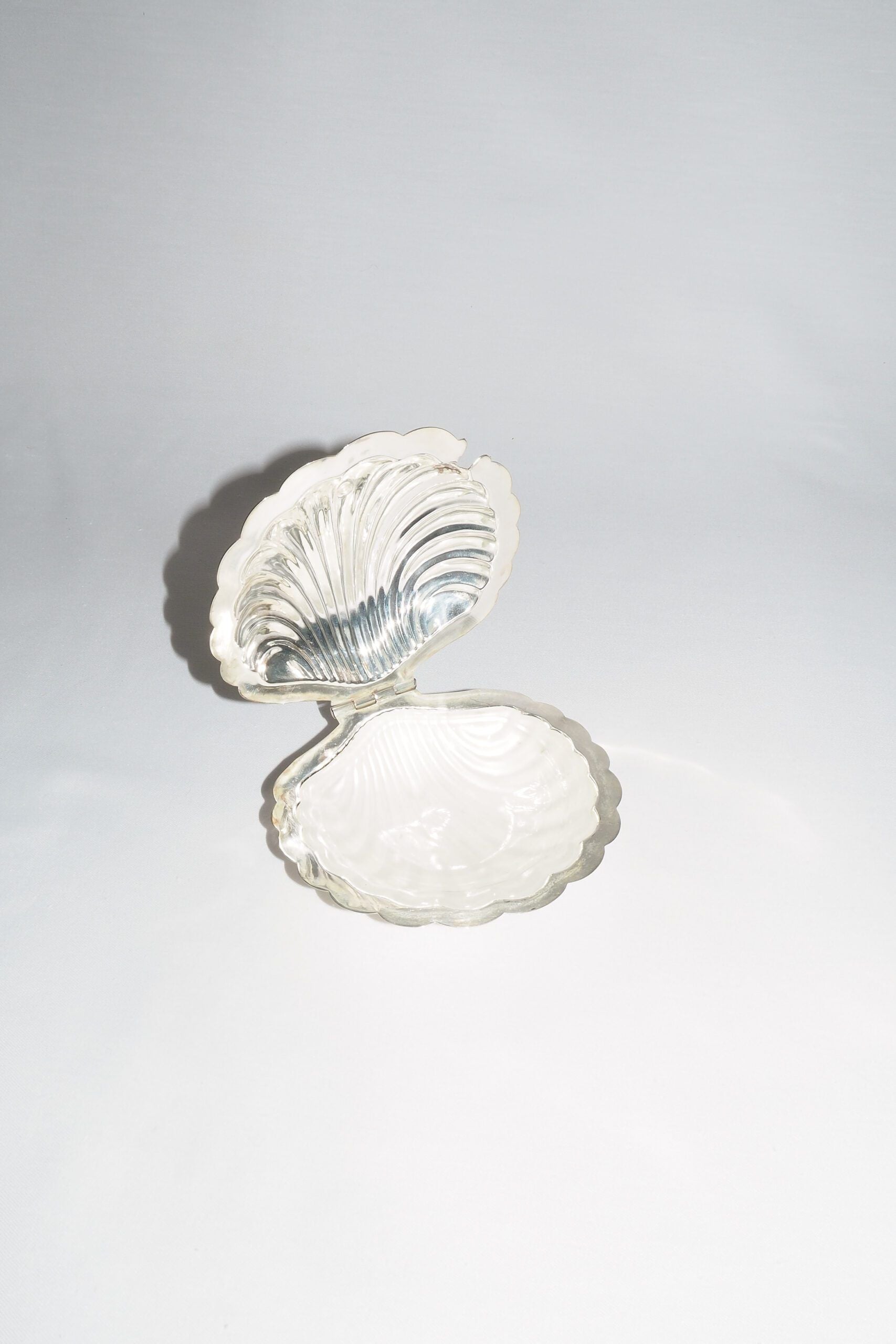 Vintage Silver Plate Shell Dish