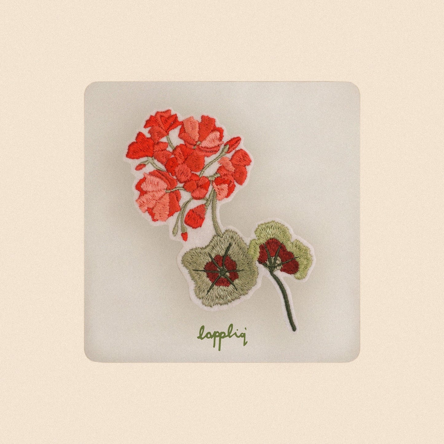 Iron on Geranium Patch
