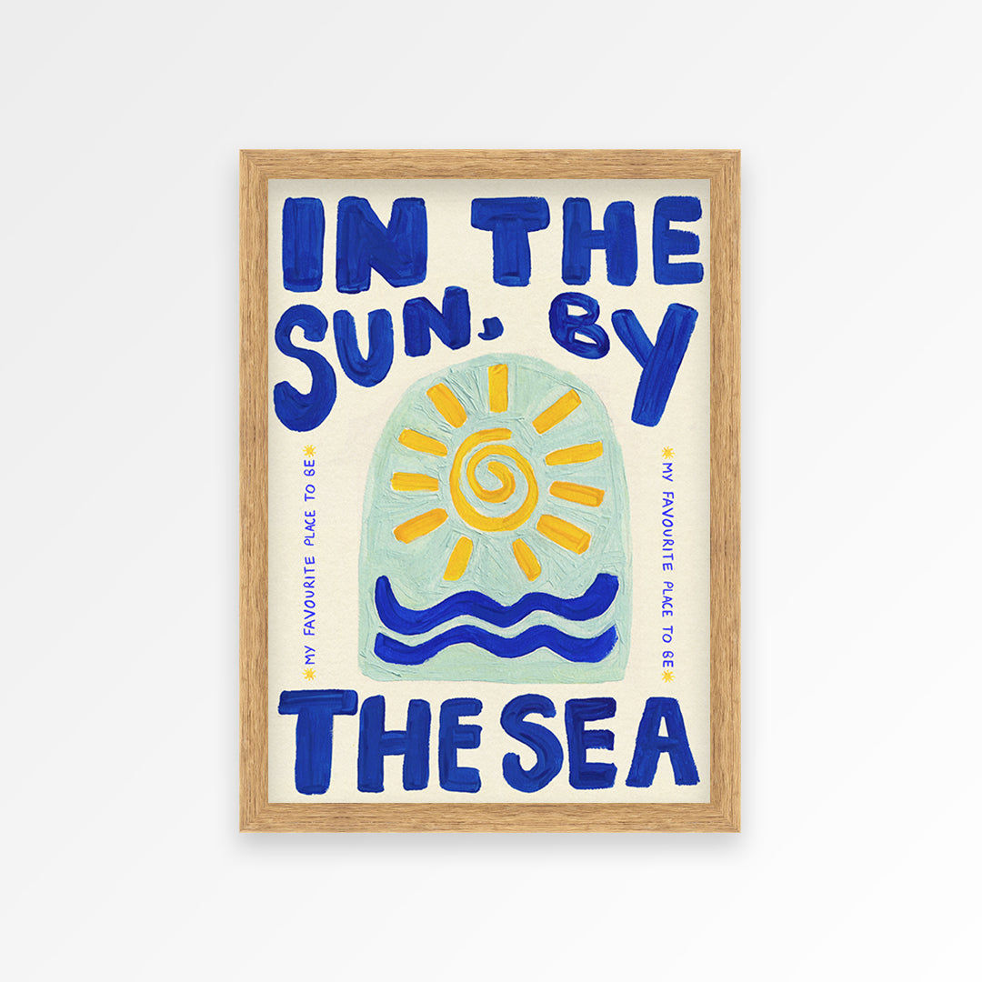 In The Sun By The Sea Hand Painted Print