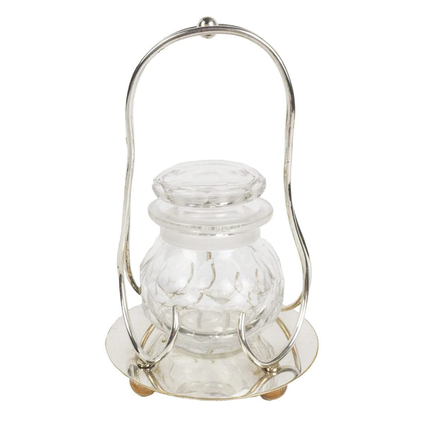 Glass and Silver Plate Preserve Jar