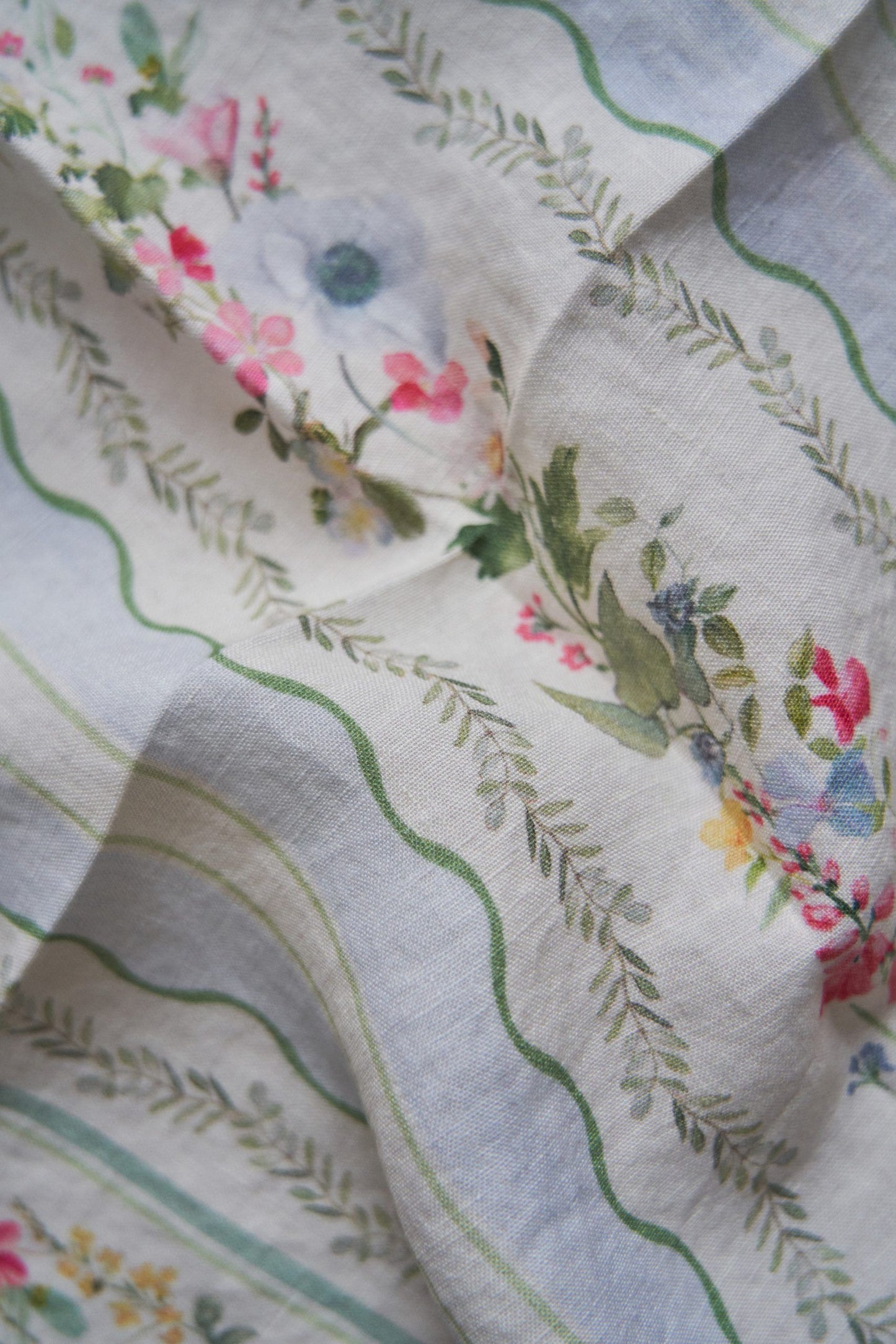 Spring Carpet Stripe Linen Tablecloth