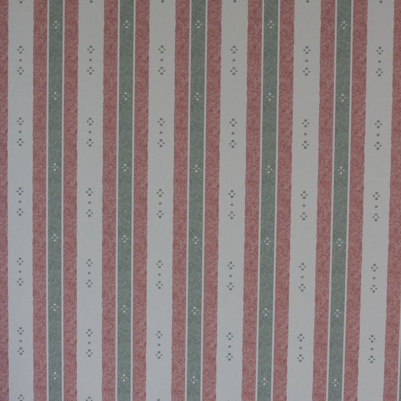 Salzburg Stripe Wallpaper – Green & Red