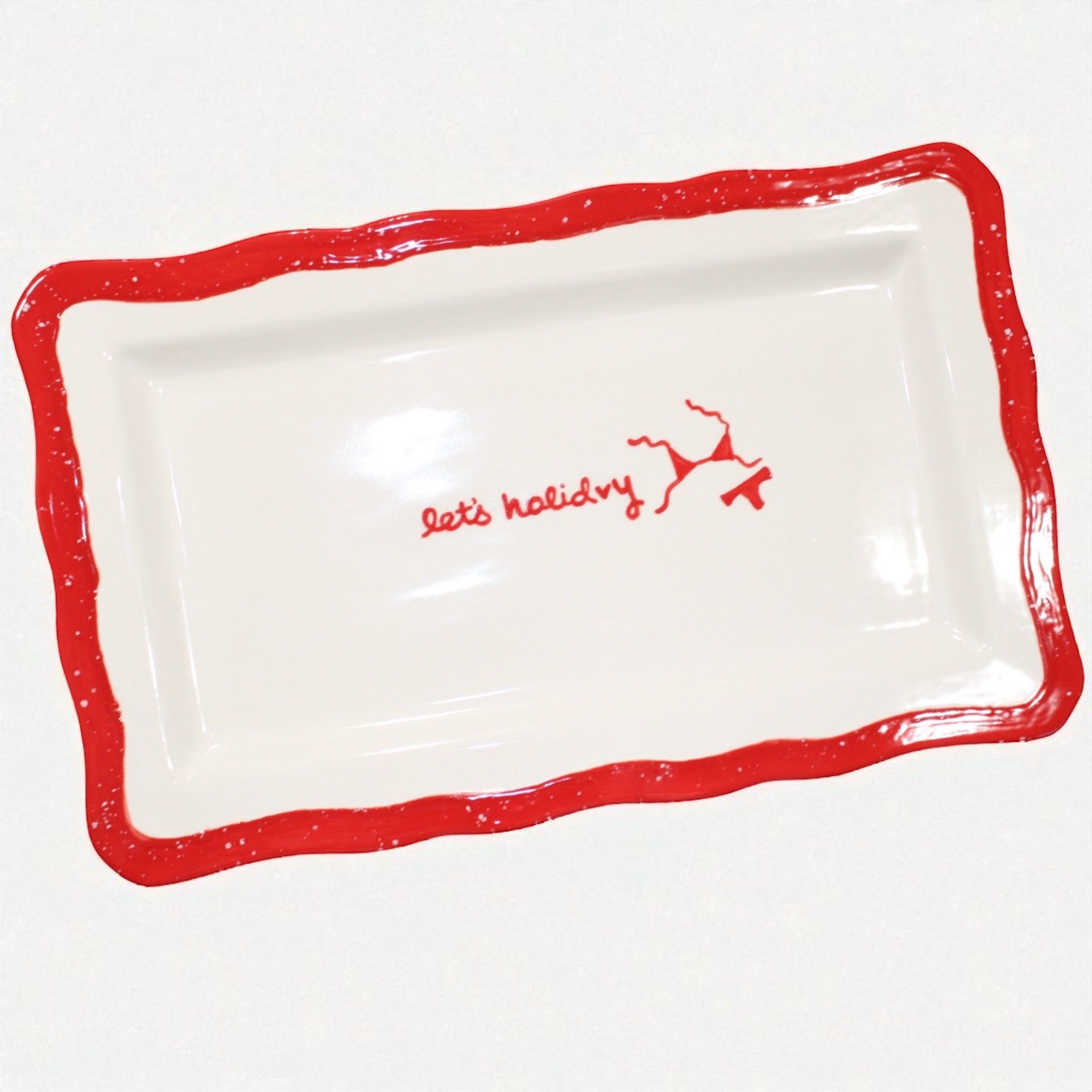 Hand-painted “let’s holiday” Tray