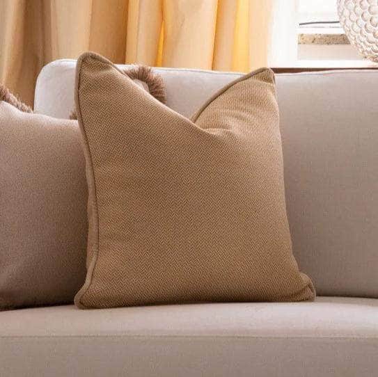 Pillow Cover - The Herringbone Minimalist Pillow Cover - Cream White & Yellow Mix