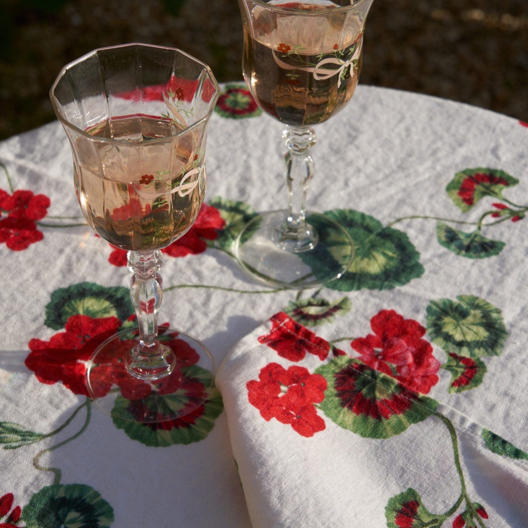 Geranium Linen Napkin