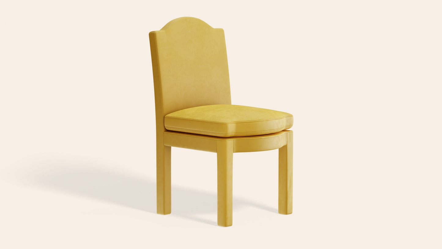 Pair of Leo Dining Chairs, Daffodil Velvet