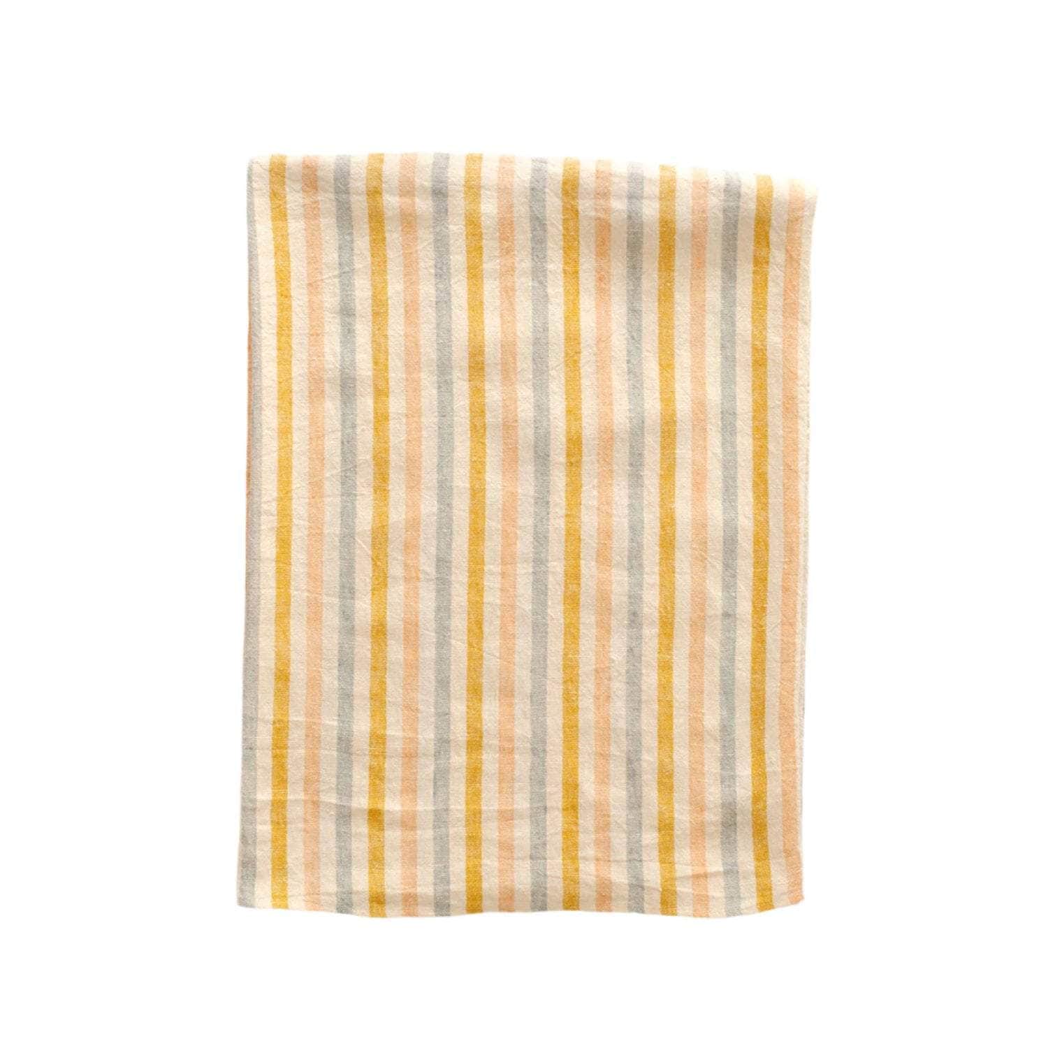 Large Linen Tablecloth - Seaside Stripe