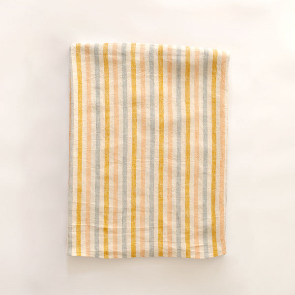 Large Linen Tablecloth - Seaside Stripe