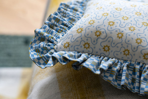 "Frilly Fancy" Cushion in Cream
