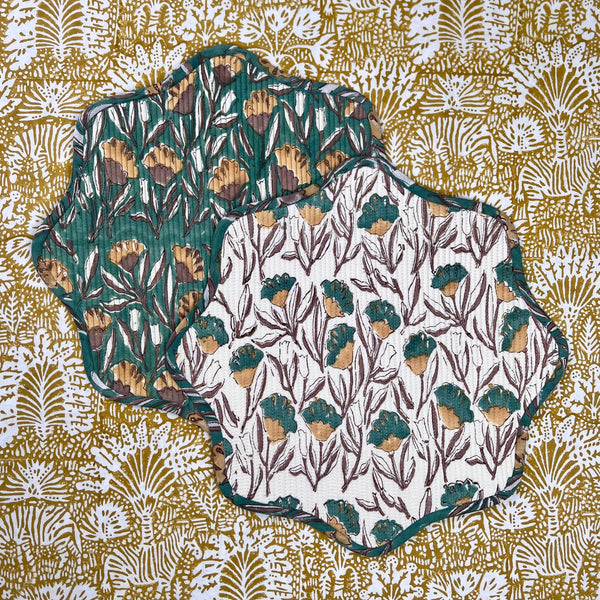 ‘The Breakfast’ Placemat - Scallop - Block Print