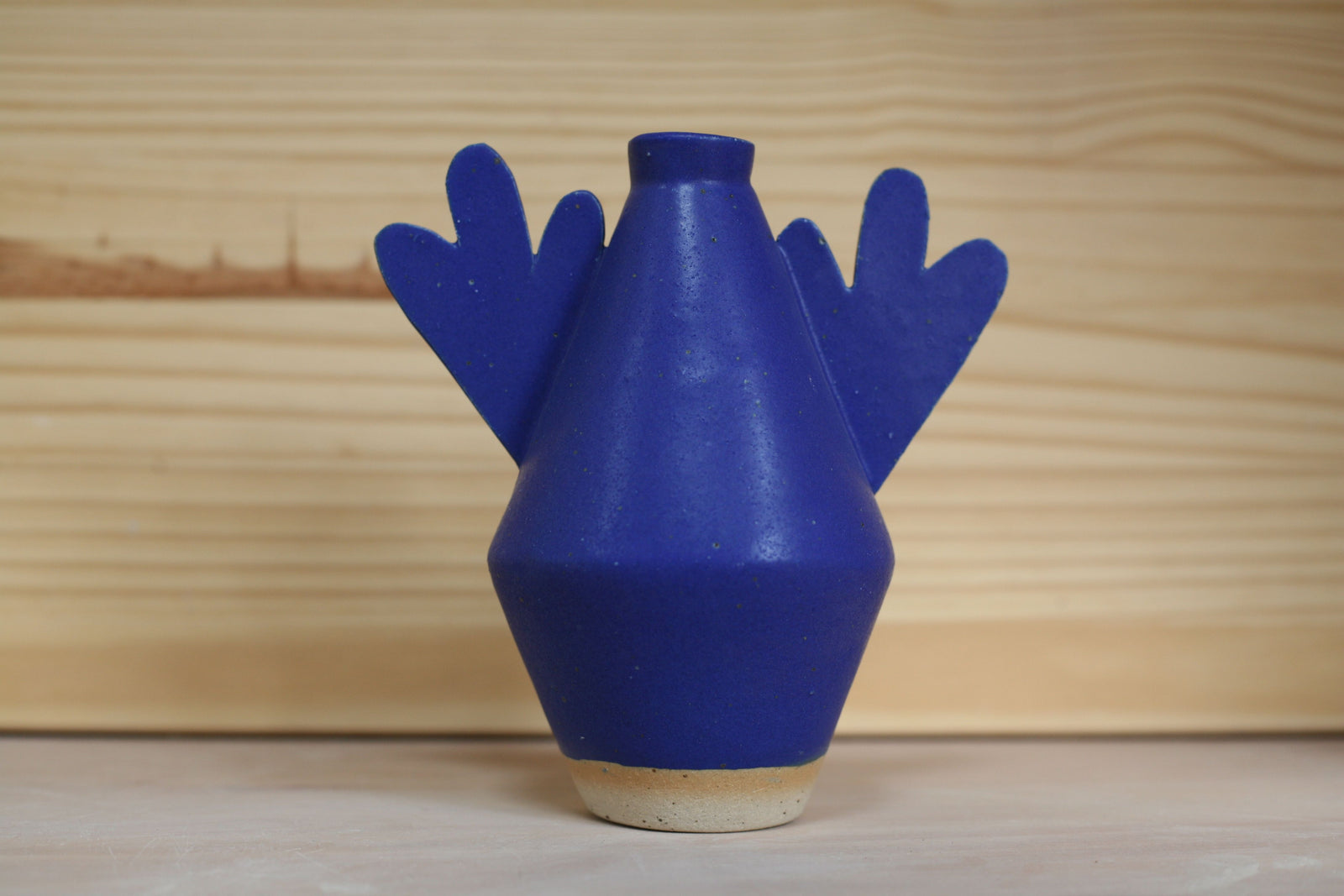 Diamond Vase with Flower Handles