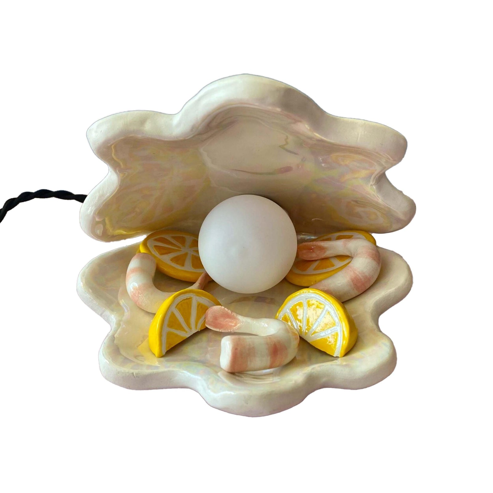 Seafood Clam Sell Lamp - Lemons & Prawns