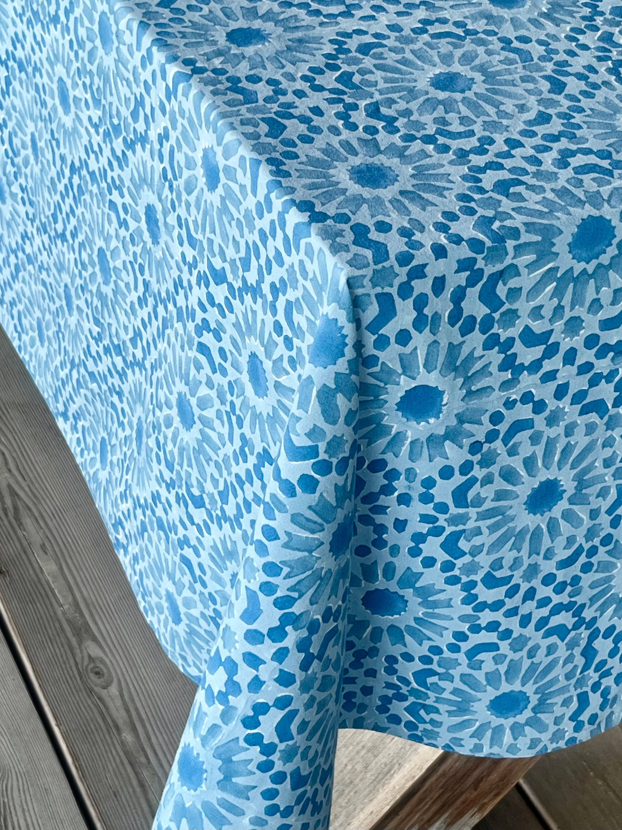 ‘The Kaleidoscope’ Tablecloth - Light Indigo